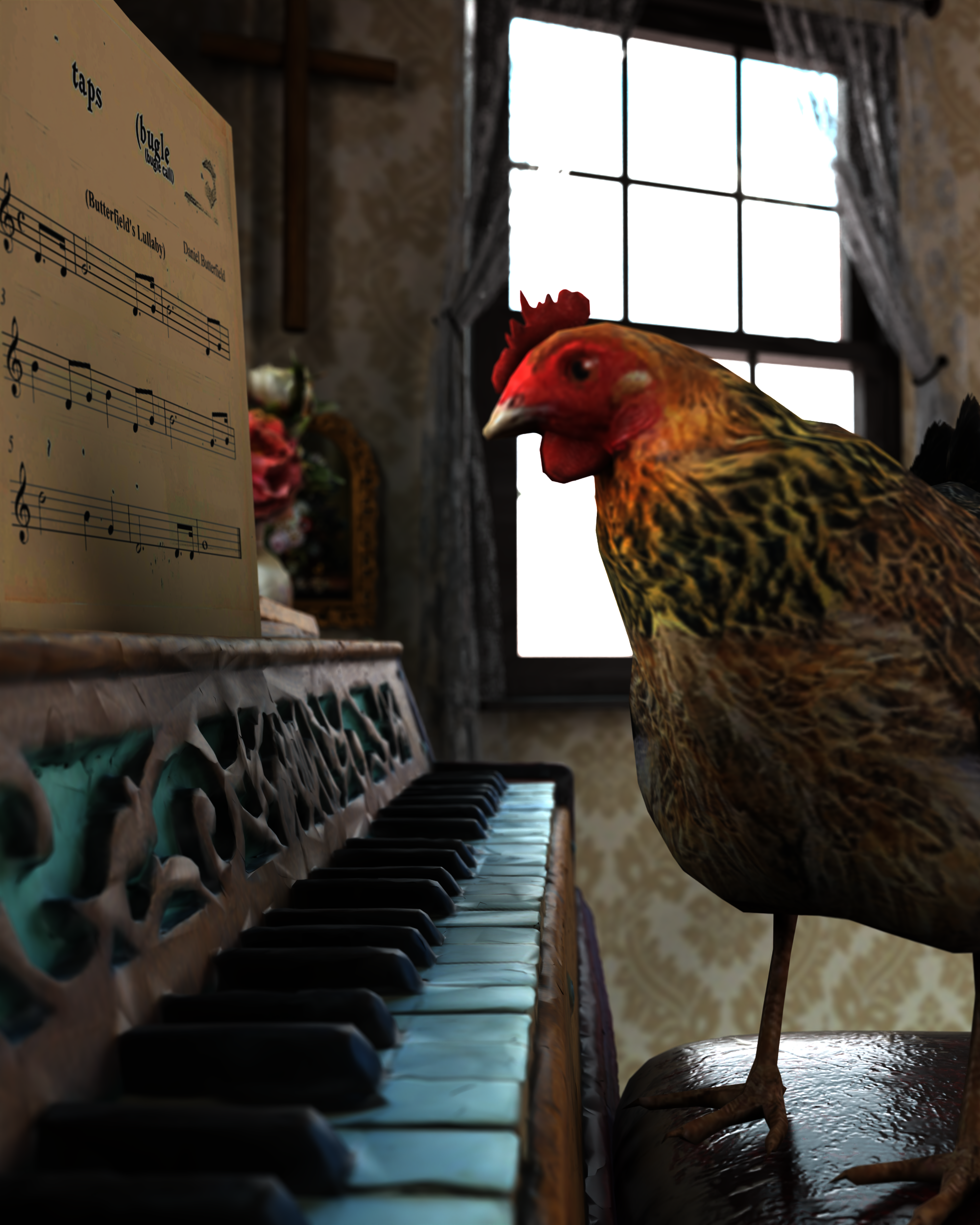 WIP Chicken Taps digital artwork
